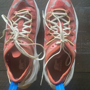 Sorel Coral and White Athletic Shoes